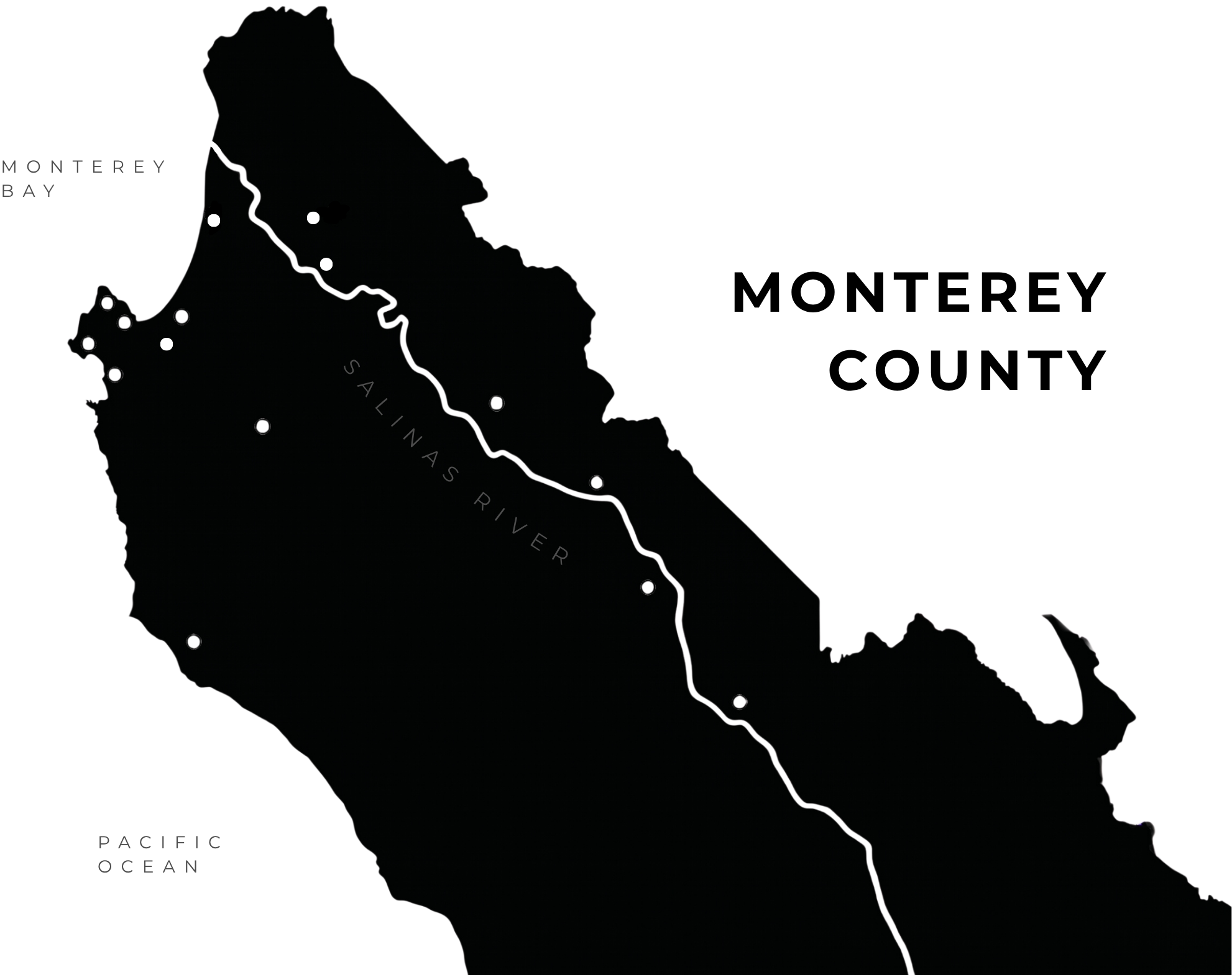 Monterey County service area map